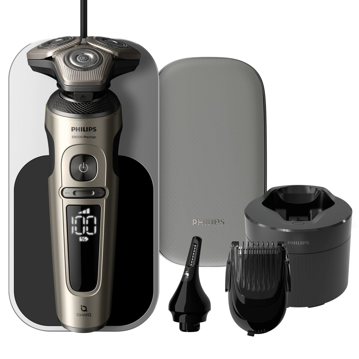 EAN 8720689004206 - Philips SP9883/35 afeitadora Máquina de afeitar de rotación Recortadora Gris imagen 3