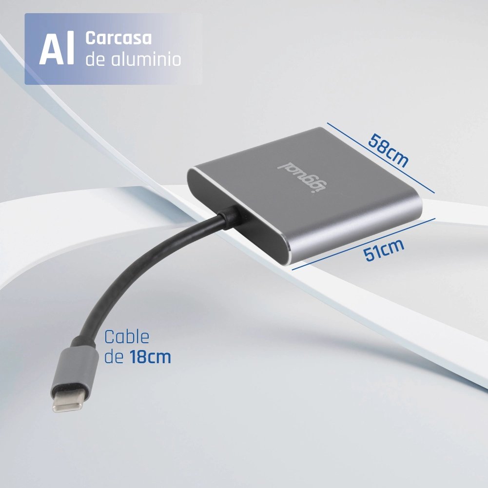 EAN 8435364318461 - iggual IGG318461 base para portátil y replicador de puertos USB 3.2 Gen 1 (3.1 Gen 1) Type-C Negro imagen 10