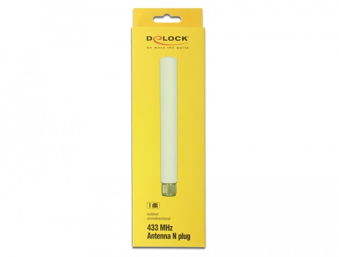Delock 433mhz Antenne N Stecker 1.45 Dbi Omnidirektional Starr Outdoor Weiss