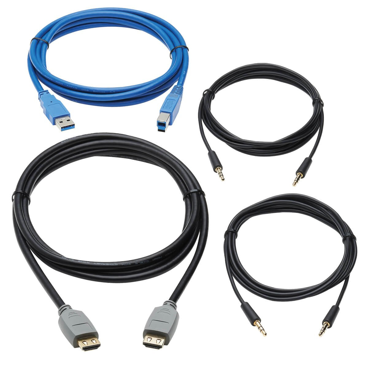 Hdmi Kvm Cable Kit For Tripp Lite B005-Hua2-K And B005-Hua4 Kvm 4k Hdmi Usb 3.2 Gen 1 3.5 Mm 6 Ft. (1.83 M)