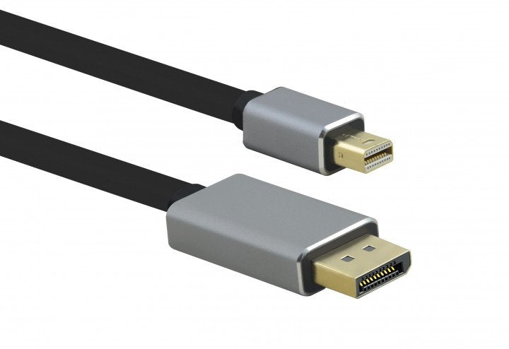 Helos Cable, Mini Displayport -> Displayport Premium 8k, 2,0m, Negro