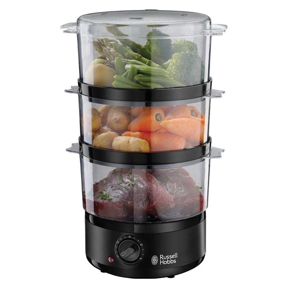 EAN 5038061138887 - Russell Hobbs 26530-56 vaporizador 3 cesta(s) Independiente 400 W Negro, Translúcido imagen 1