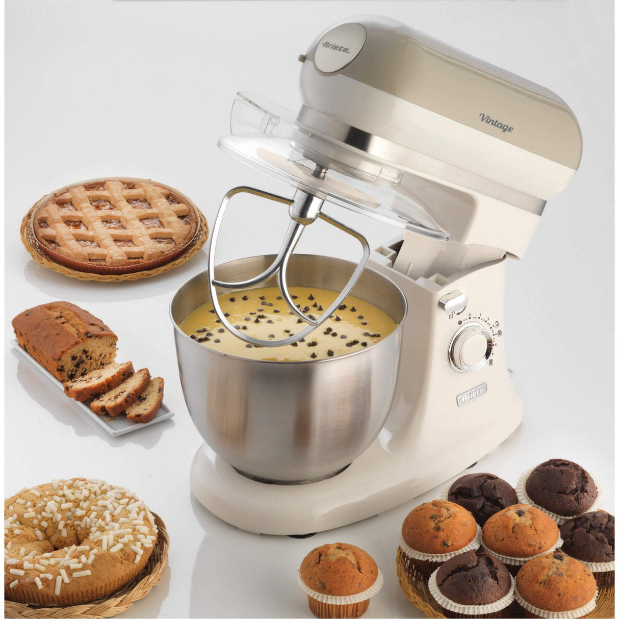 Ariete 1588 Robot De Cocina 5,5 L Beige, Blanco 2400 W