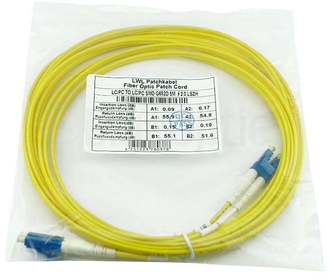 Blueoptics Sfp3131bu3mk Cable De Fibra Optica 3 M Lc/Upc Os2 Amarillo