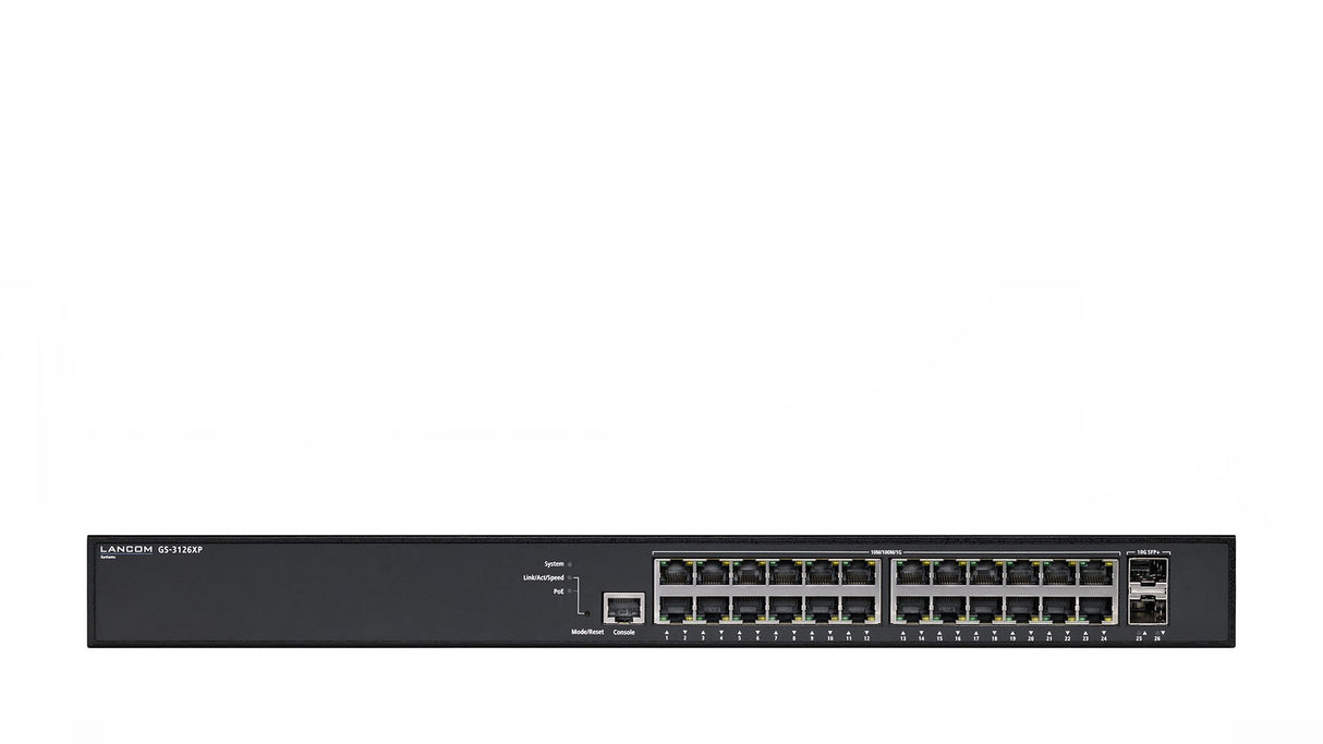 EAN 4044144618482 - LANCOM GS-3126XP Gestionado L3 Gigabit Ethernet (10/100/1000) Energía sobre Ethernet (PoE) 1U Negro imagen 1