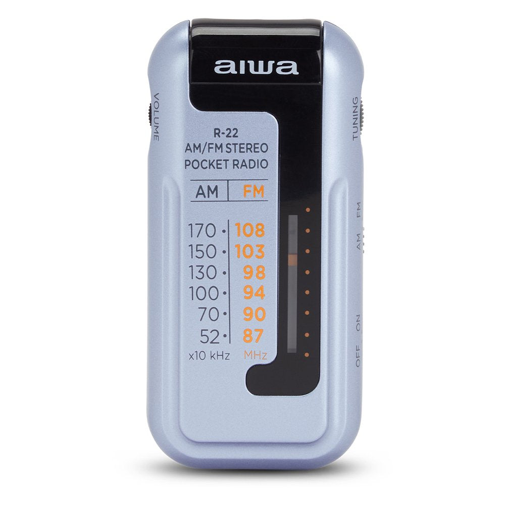 Radio Formato Mini Aiwa R-22sl Am/Fm Hyperbass Color Silver