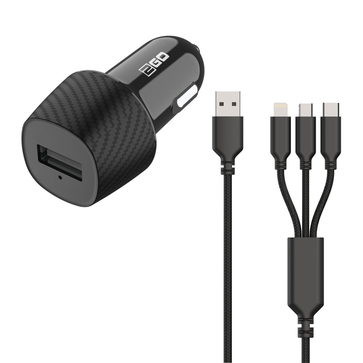 2go Cargador 3000ma 3in1 Micro-Usb, Lightning, Usb-C Sw