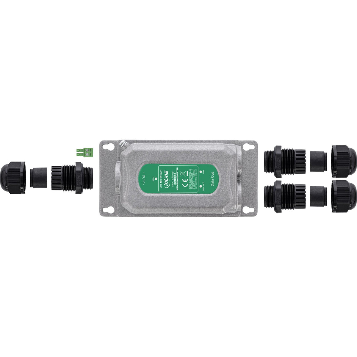 Convertidor De Medios Inline® Poe+ Para Exteriores Ip67 Ik10 1 Gb/S Rj45 Sfp Inline®