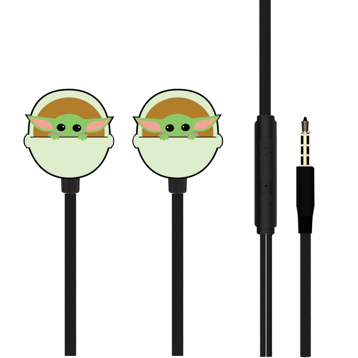 Auricular De Boton Baby Yoda Multicolor Jack 3.5mm/Cable 120cm