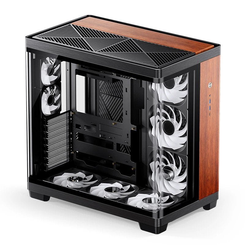 Caja Atx Jonsbo Tk-4 Wood Cristal Templado Negro