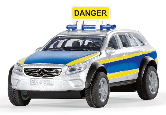 EAN 4006874023028 - Siku Mercedes-Benz E-Class All Terrain 4X4 Police Modelo a escala de furgón policial Previamente montado imagen 1