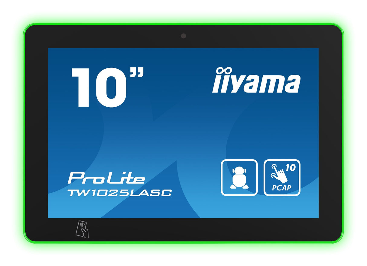 Iiyama Tw1025lasc-B1pnr Pantalla Para Sala De Reuniones 25,6 Cm (10.1") 1280 X 800 Pixeles Led 802.11b, 802.11g, Wi-Fi 4 (802.11n) Negro Plástico Bluetooth