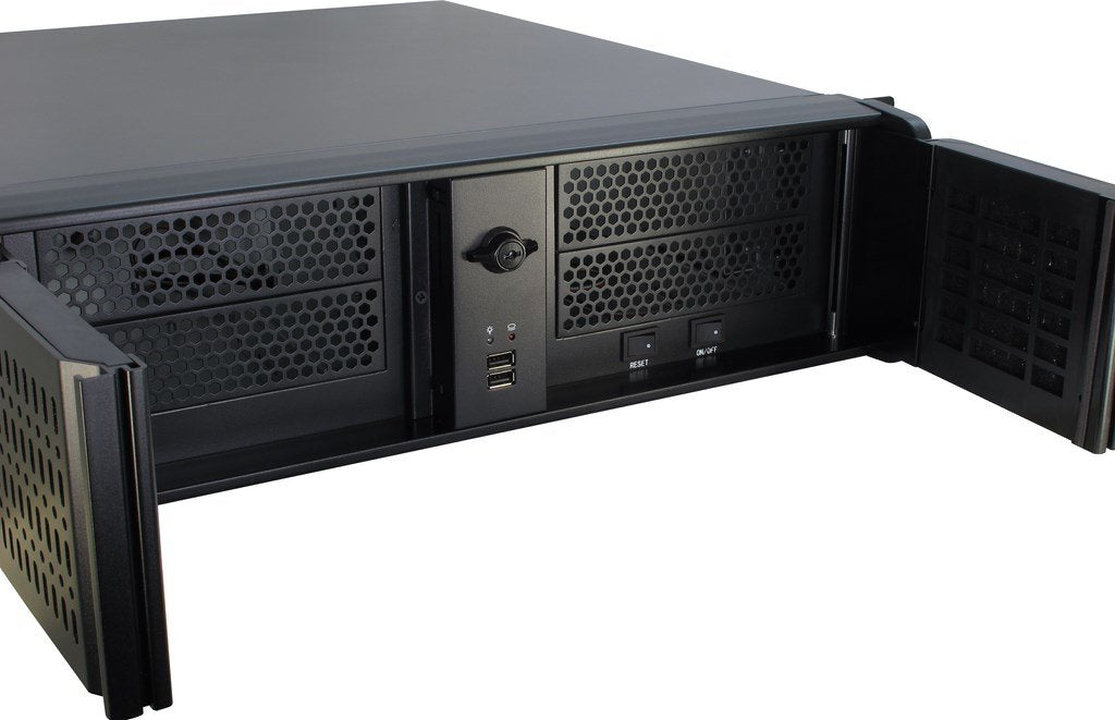 Inter-Tech Caja Rack 19 '' Ipc 3u 3u-3098-S 3u-Rack, Negro, Sin Fuente, 2xusb2.0