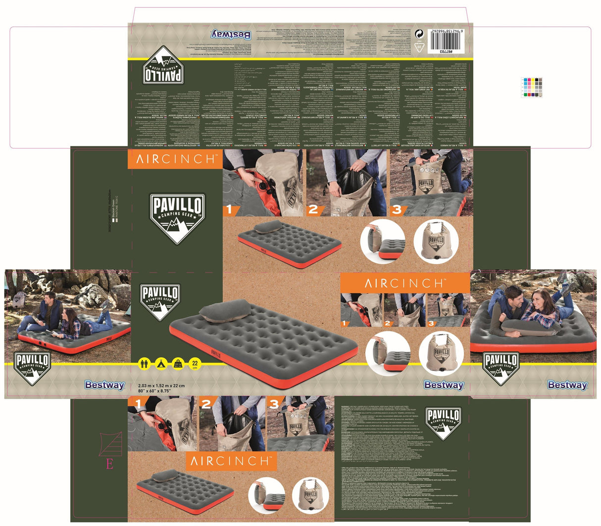 Colchón Bestway 67703 Hinchable Individual Negro, Rojo Unisex