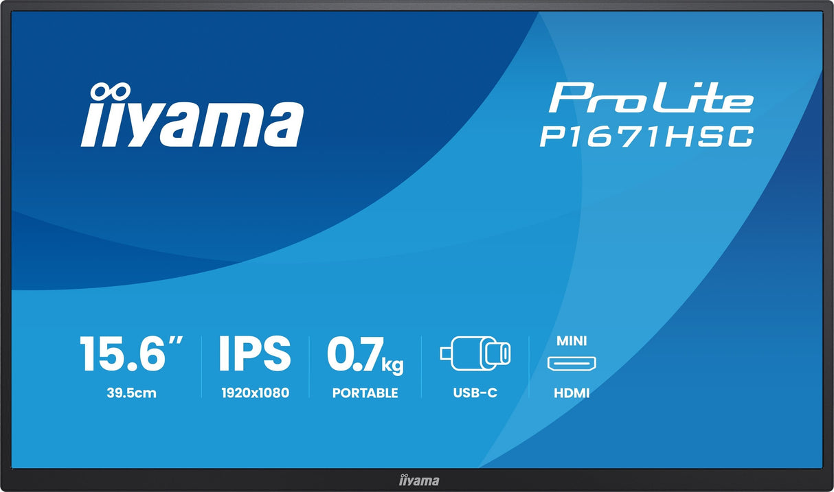 Iiyama 39,5cm 15,6" P1671hsc-B1 16:9 Mhdmi+2xusb-C Ips