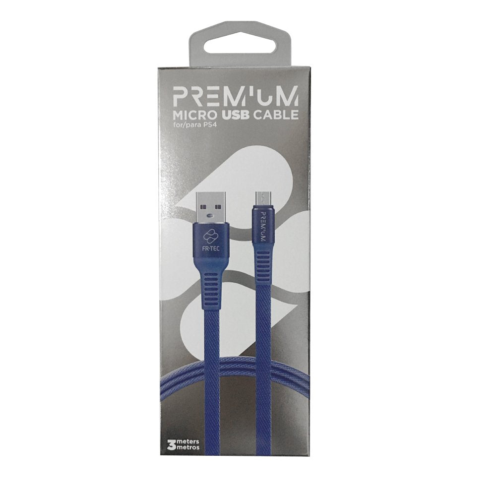 Cable Usb 2.0 Fr-Tec Premium Para Ps4 Usb Macho Microusb Macho 3m Azul