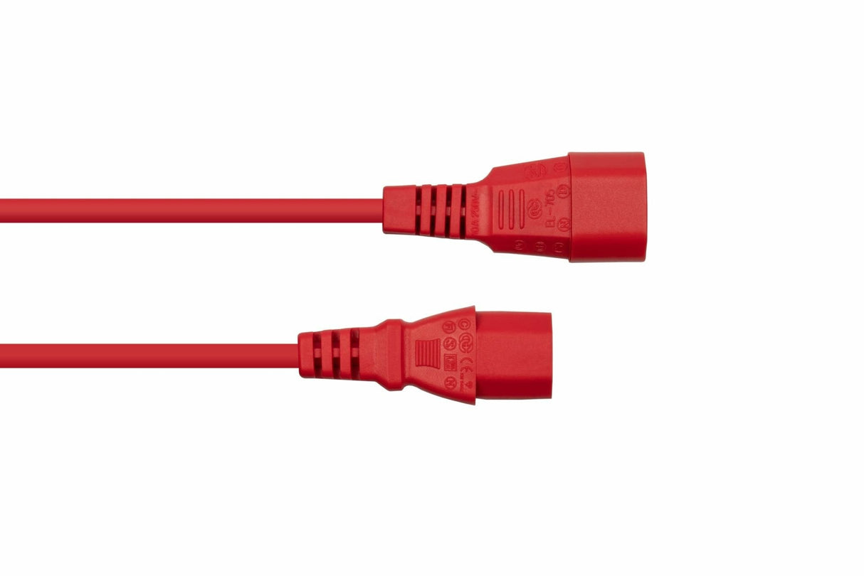 Cablemeimer Kaltgeräteverlängerung C14 An C14 Rojo5m