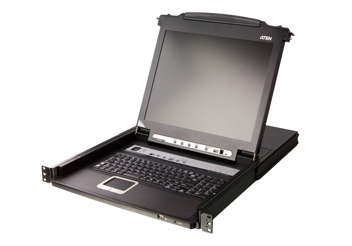 Aten Cl5708mw 43cm Wide Lcd Kvm Switch, Usb-Ps 2,Vga, 8 Port, Uk-Layout