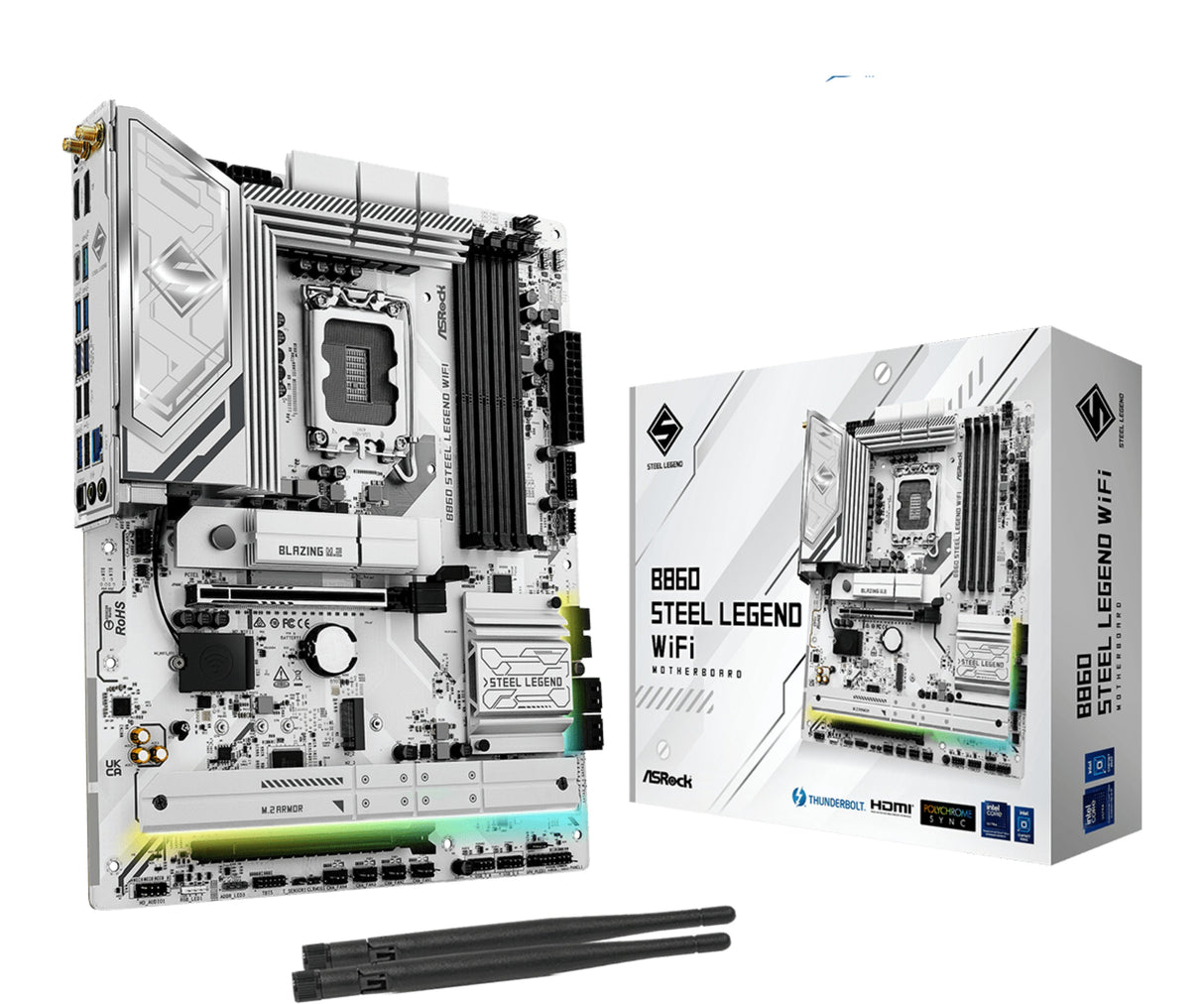 EAN 4711581490123 - Asrock B860 Steel Legend WiFi Intel B860 LGA 1851 (Socket V1) ATX imagen 1