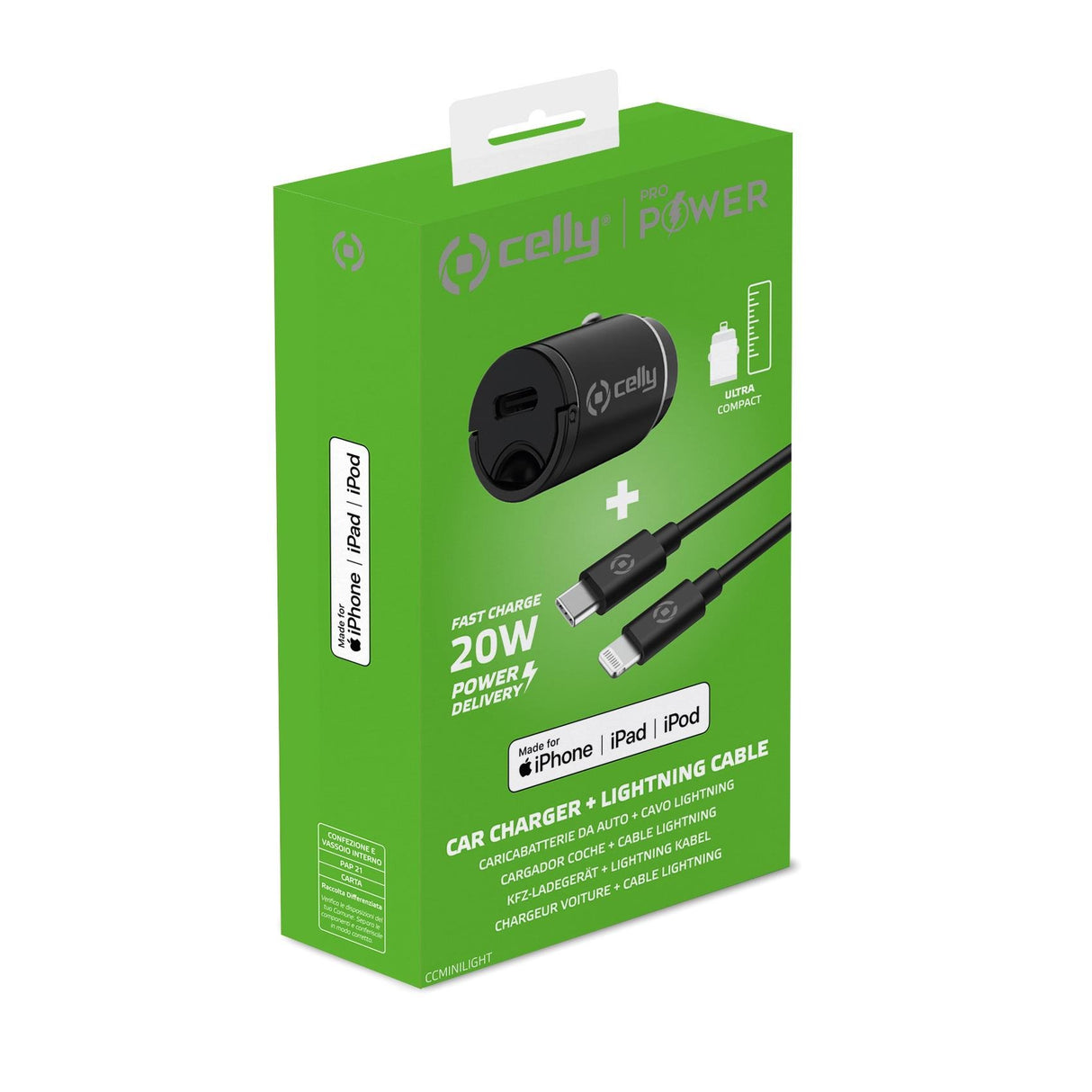 EAN 8021735198079 - Celly CCMINILIGHT cargador de dispositivo móvil Smartphone Negro Encendedor de cigarrillos Auto imagen 5
