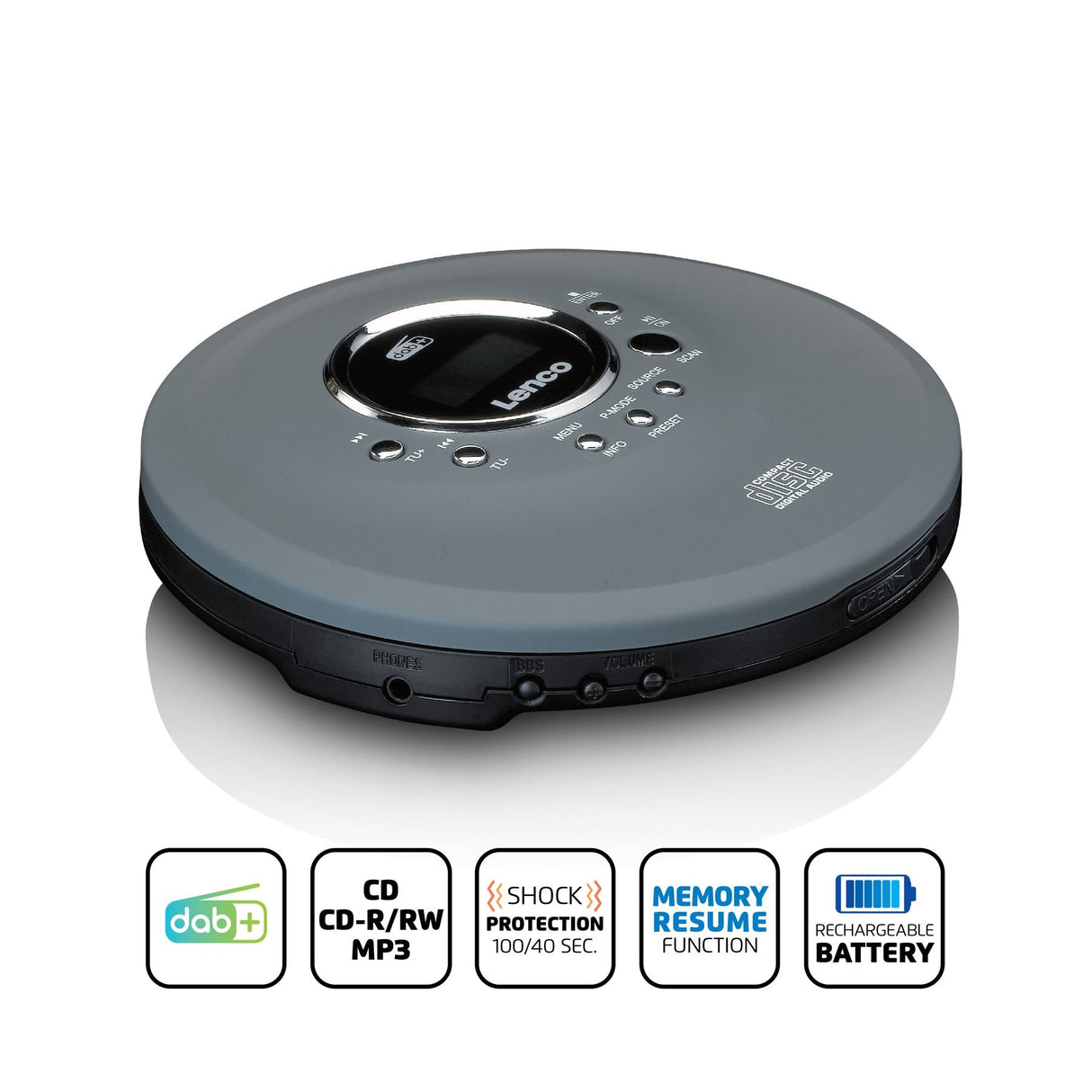 EAN 8711902066439 - Lenco CD-400GY reproductor de CD Antracita Reproductor de CD portátil imagen 7