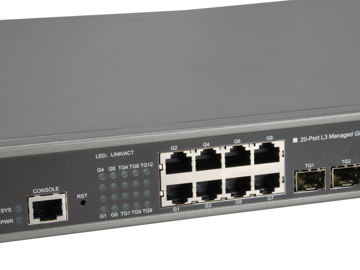 Levelone Switch 8x Ge Gtl-2091 12xgsfp 19"