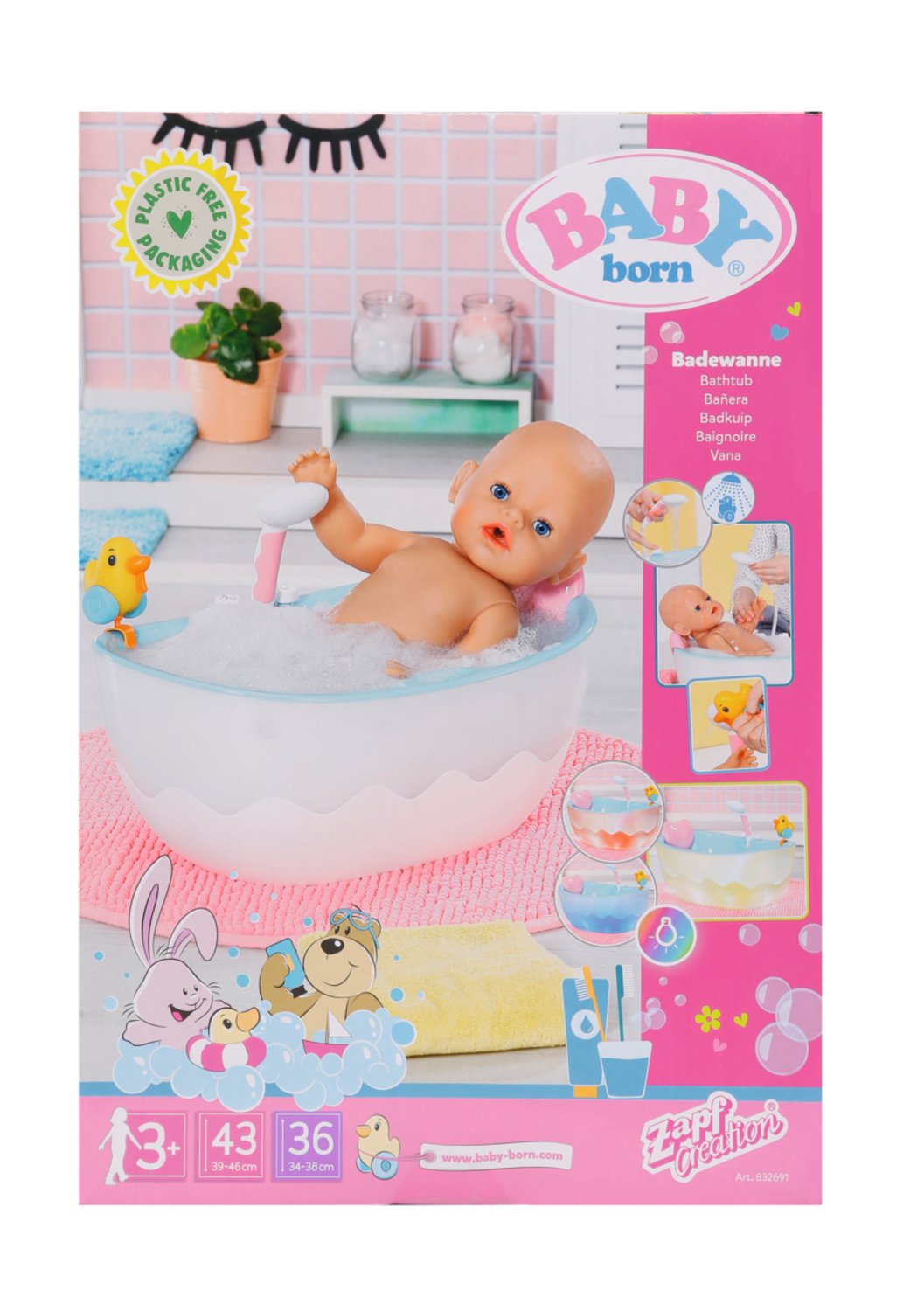 Accesorios Para Muñecas Zapf Creation Baby Born® Bath Badewanne, Puppenzubehör 832691
