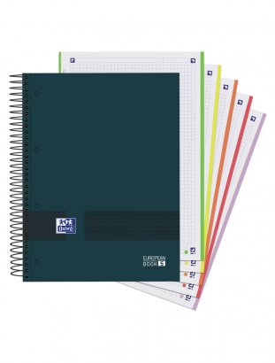 Pack De 5 Unidades Oxford & You Cuaderno Europeanbook 5 Multiasignatura A4+ 120h 5x5 T/Extraduras C/Surtidos Neutros