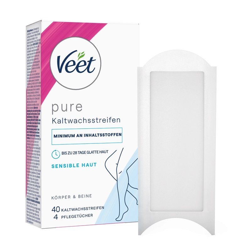 Veet Kaltwachsstreifen Beine Sensible Haut 40er