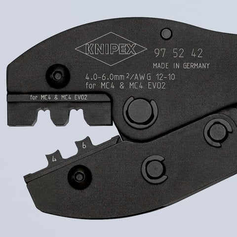 EAN 4003773092117 - Knipex 97 52 42 crimpadora Herramienta para prensar Azul, Rojo imagen 11