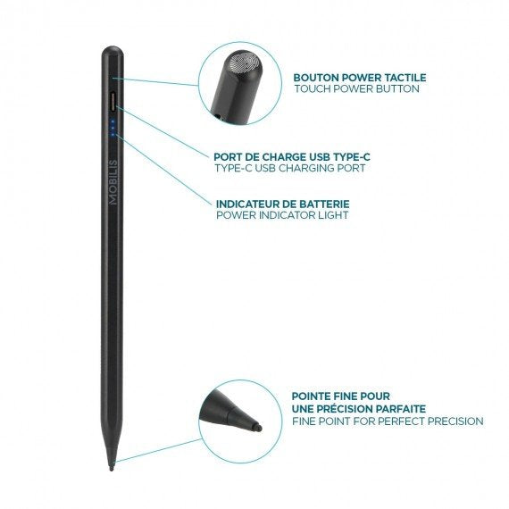 Mobilis 001090 Lápiz Digital Negro Stylus For Tablet