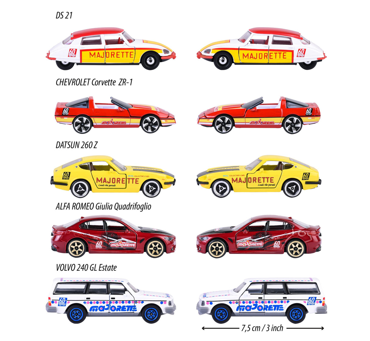 Majorette Anniversary Edition - Set De Regalo Con 5 Modelos De Coches Y Vehículo De Juguete