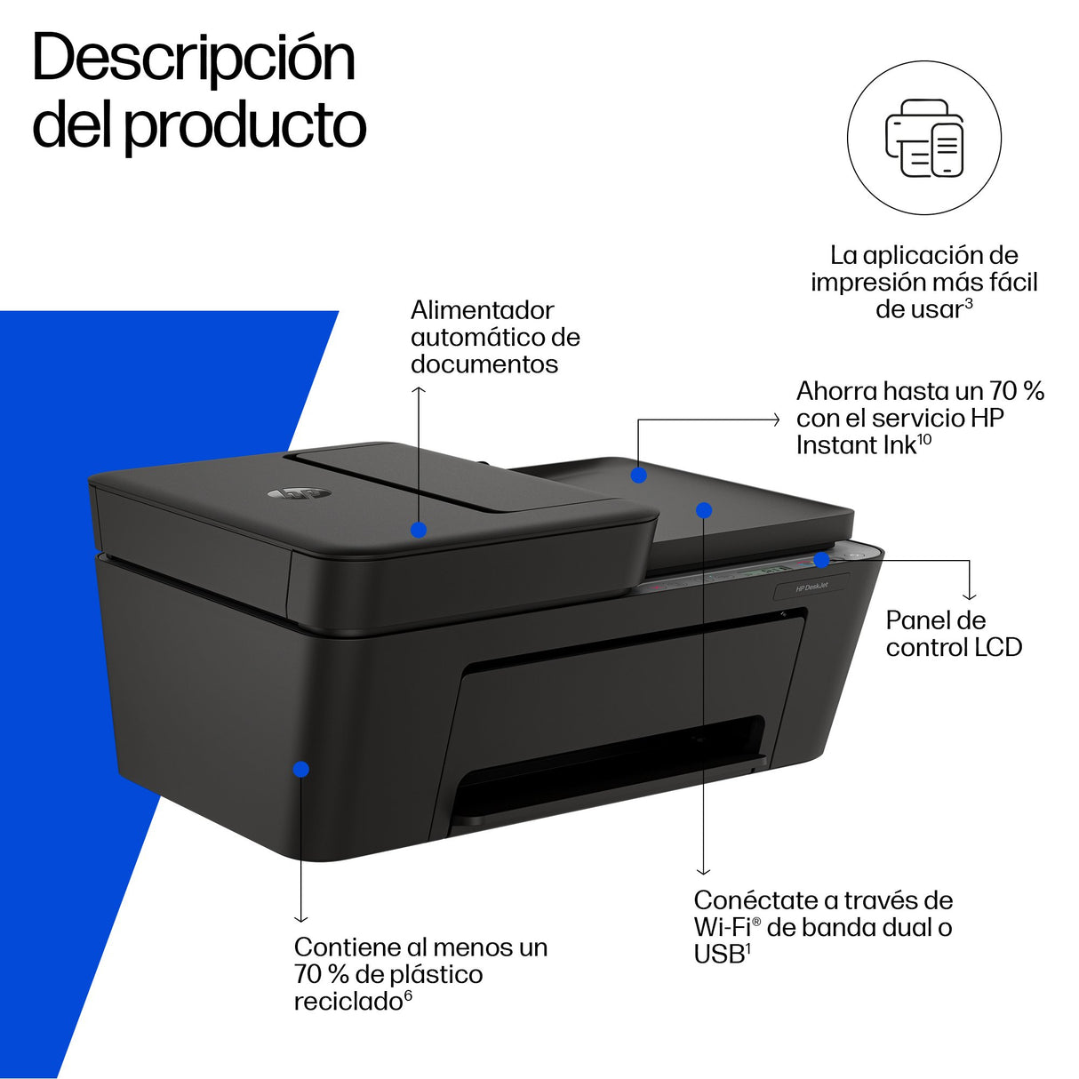 EAN 0198701680222 - HP DeskJet 4320 Inyección de tinta térmica A4 4800 x 1200 DPI 8,5 ppm Wifi imagen 4