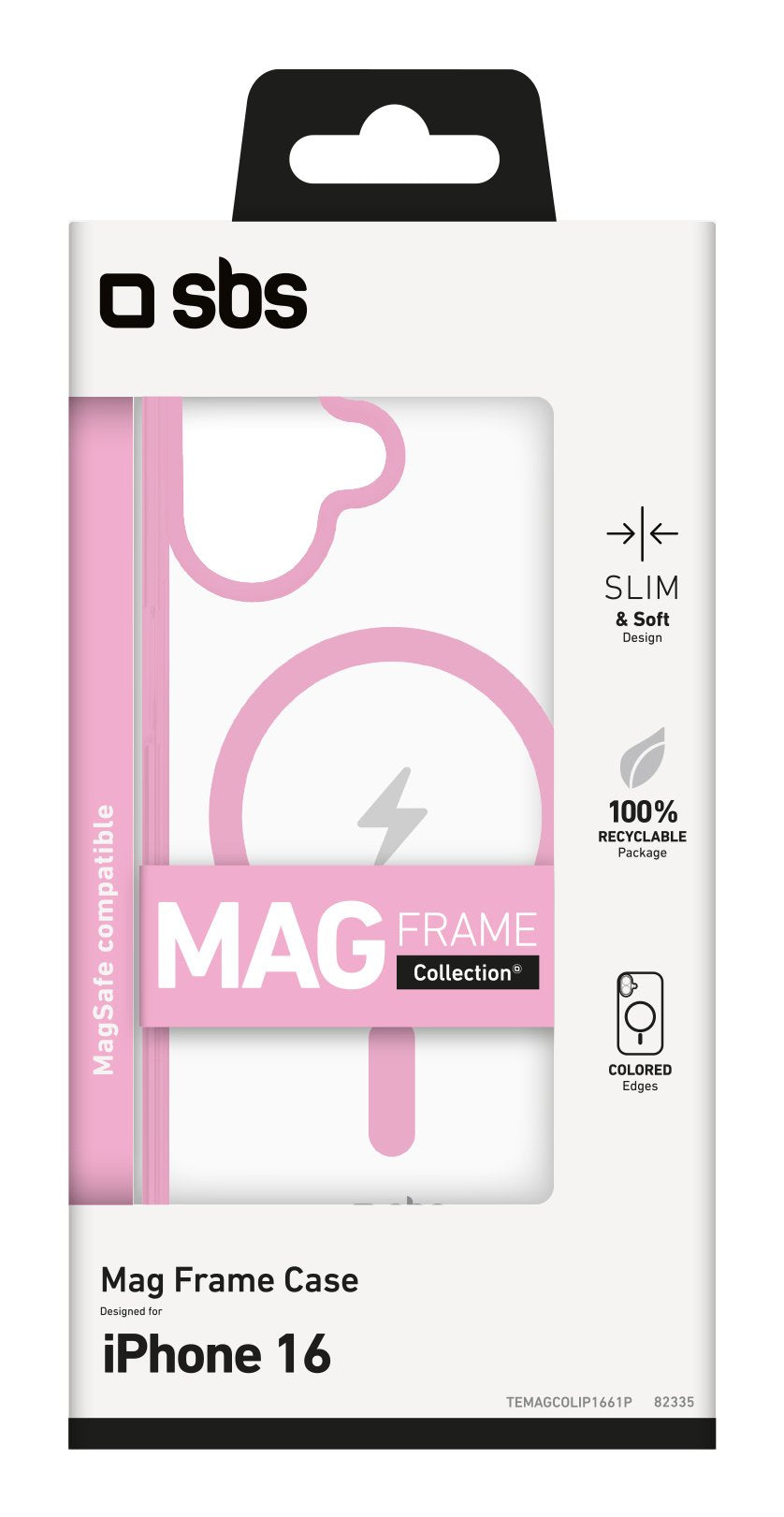 EAN 8018417482335 - SBS TEMAGCOLIP1661P funda para teléfono móvil 15,5 cm (6.1") Rosa, Transparente imagen 2
