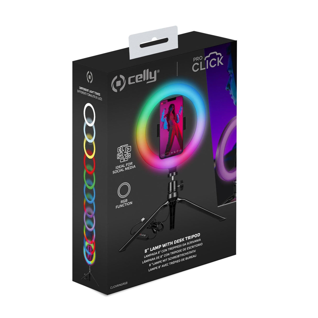 EAN 8021735193494 - Celly CLICKRINGRGBBK lámpara para paneles LED Alrededor imagen 6