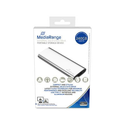 Disco Externo Ssd Mediarange Sse 240gb Usb Typ-C Mr1101 Silber