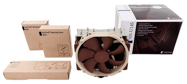 EAN 4716123314950 - Noctua NH-U14S sistema de refrigeración para ordenador Procesador Enfriador 12 cm Marrón, Acero inoxidabl imagen 4