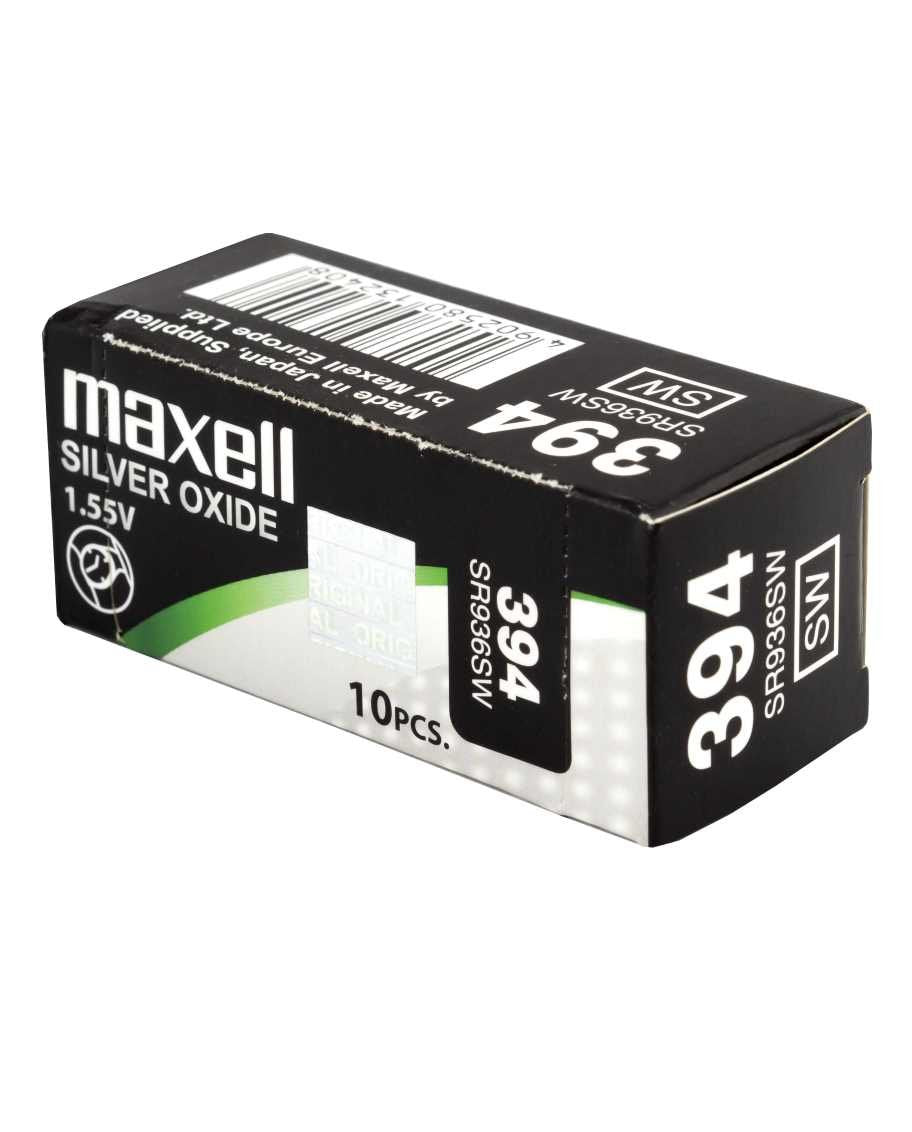 Maxell Micro Pilas Planas Óxido De Plata 1,55v - Sr0936sw 394 Caja 10u
