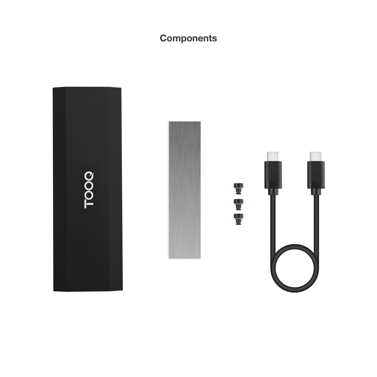 Caja Externa Para Disco Ssd M.2 Nvme Tooq Tqe-2231b Usb 3.1