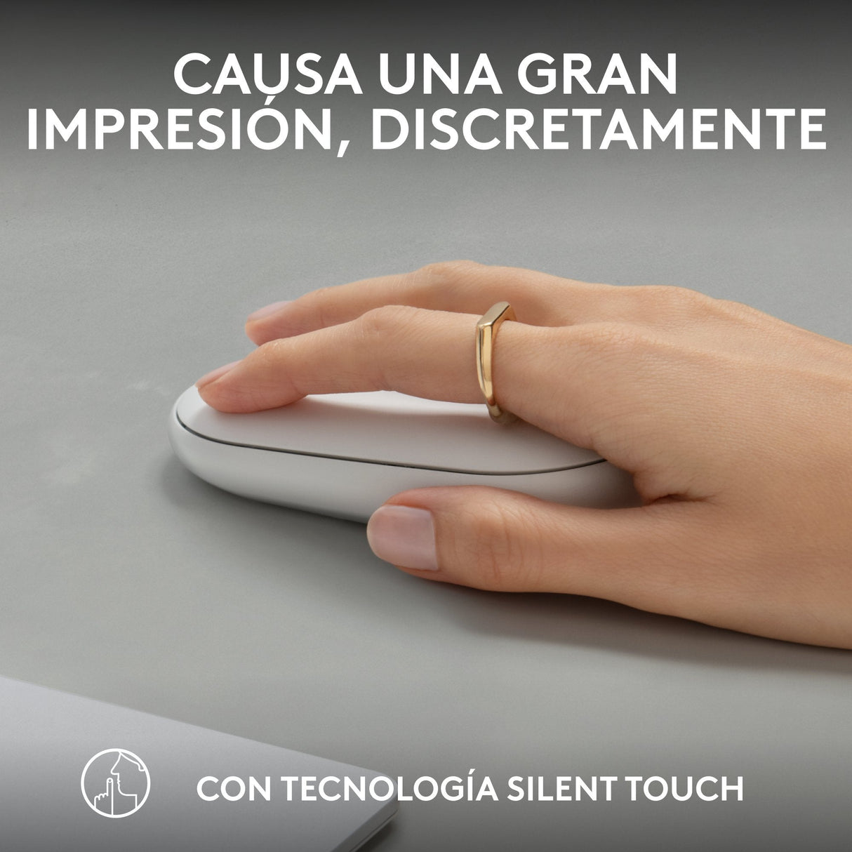 Ratón Logitech Pebble 2 M350s Wireless + Bluetooth Blanco 910-007013