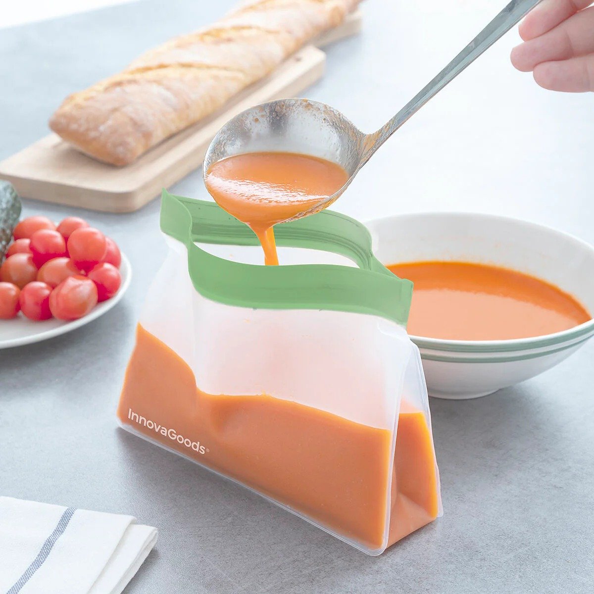 EAN 8435527817282 - InnovaGoods 8435527817282 bolsa para almacenamiento de alimentos 6 pieza(s) Transparente imagen 2