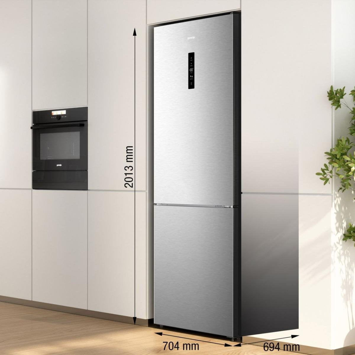 EAN 3838782783555 - Gorenje NRK720CAXL4 Independiente 495 L Gris, Acero inoxidable, Gris Oscuro imagen 2