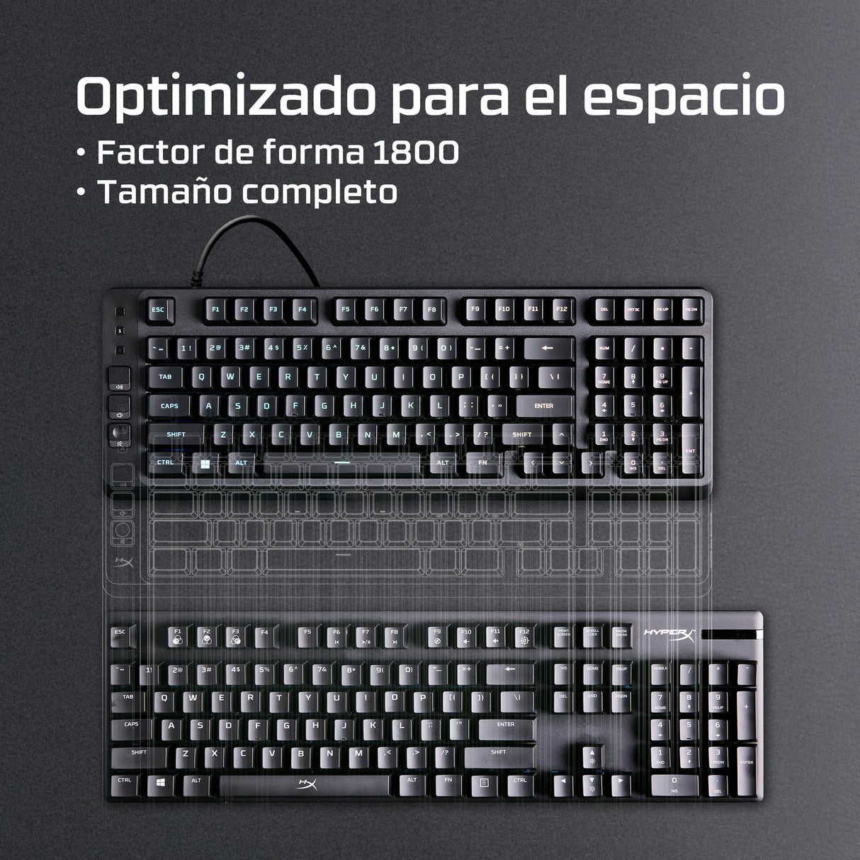 EAN 0198990307855 - HyperX Eve 1800 teclado Juego USB Negro imagen 4
