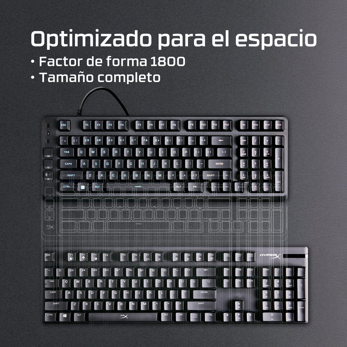 EAN 0198990307879 - HyperX Eve 1800 teclado Juego USB Negro imagen 7