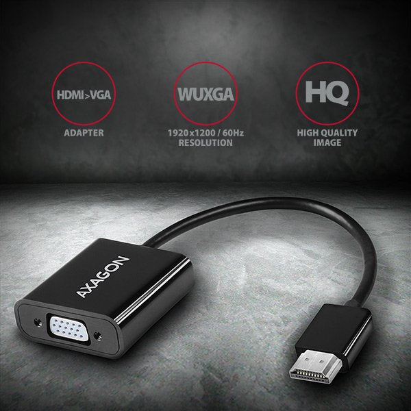 EAN 8595247904409 - Axagon RVH-VGAN adaptador de cable de vídeo 0,15 m HDMI tipo A (Estándar) VGA (D-Sub) Negro imagen 2