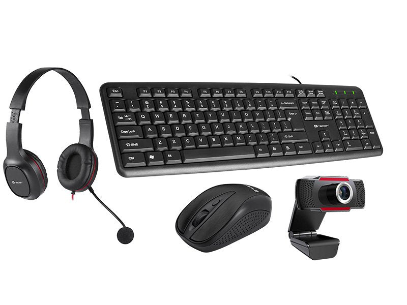 Tracer 4w1 Multi-Office Set Keyboard Mouse Pad Heapdhones
