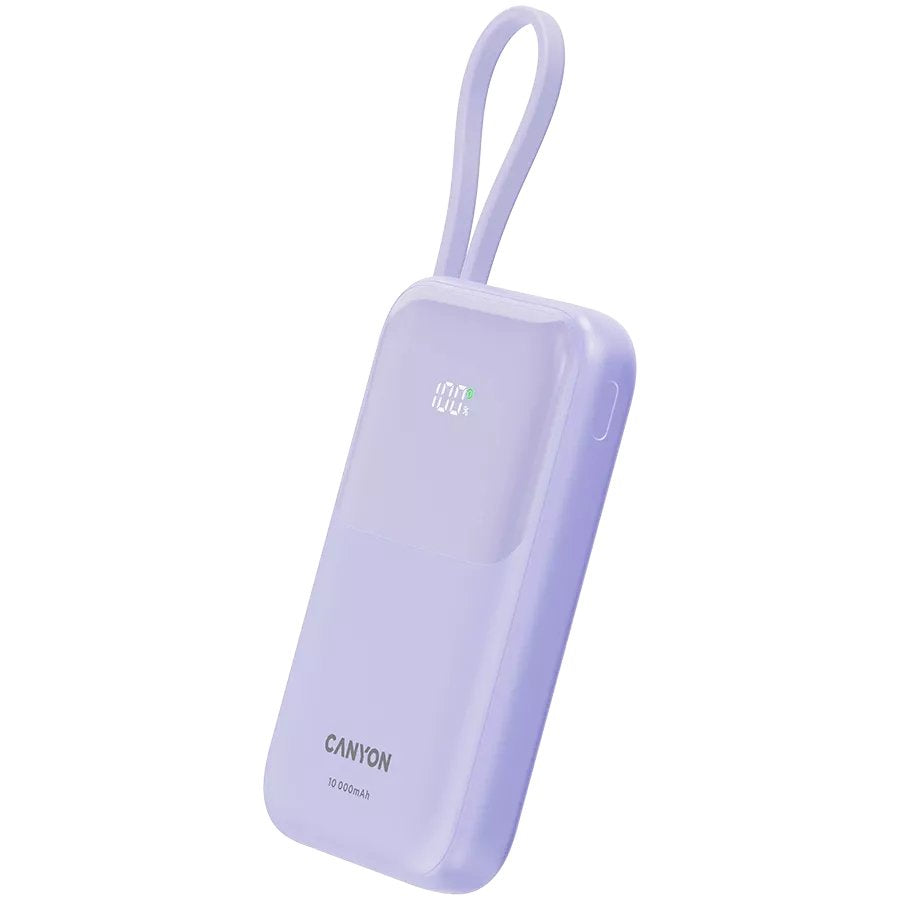 Canyon Onpower 101 - Powerbank - 10.000 Mah - Dig. Disp. - In Usb-C - Out Usb-A - Qc 3.0 Usb-C