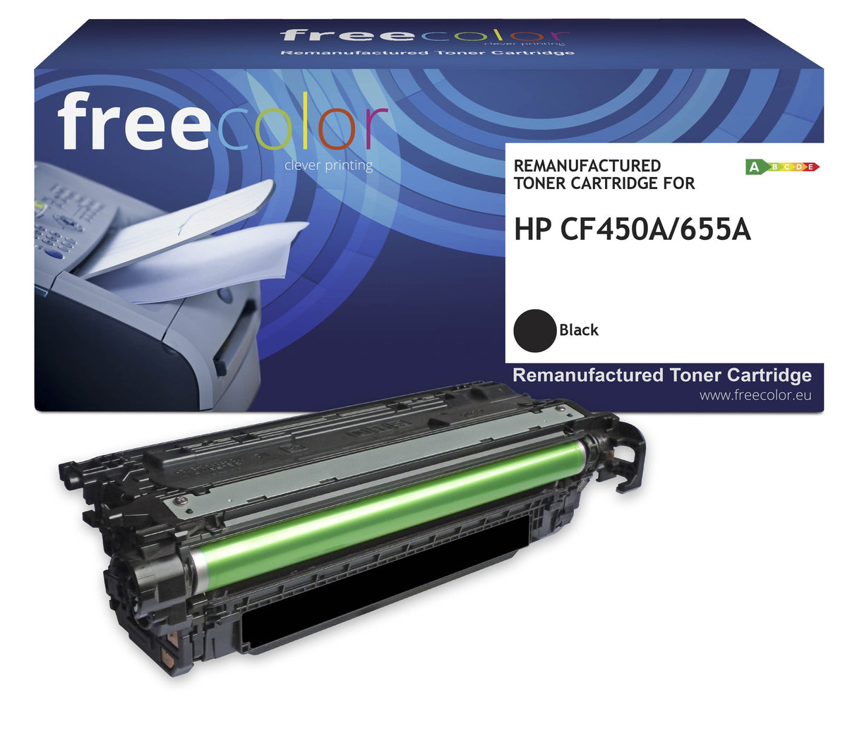 Freecolor Toner Hp 655a Cf450a Negro 12500 Copias Remanufactured