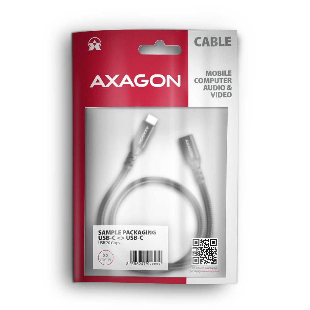 Cable Axagon Bucm32-Cf05ab Usb Usb 3.2 Gen 2x2 0,5 M Usb C Negro
