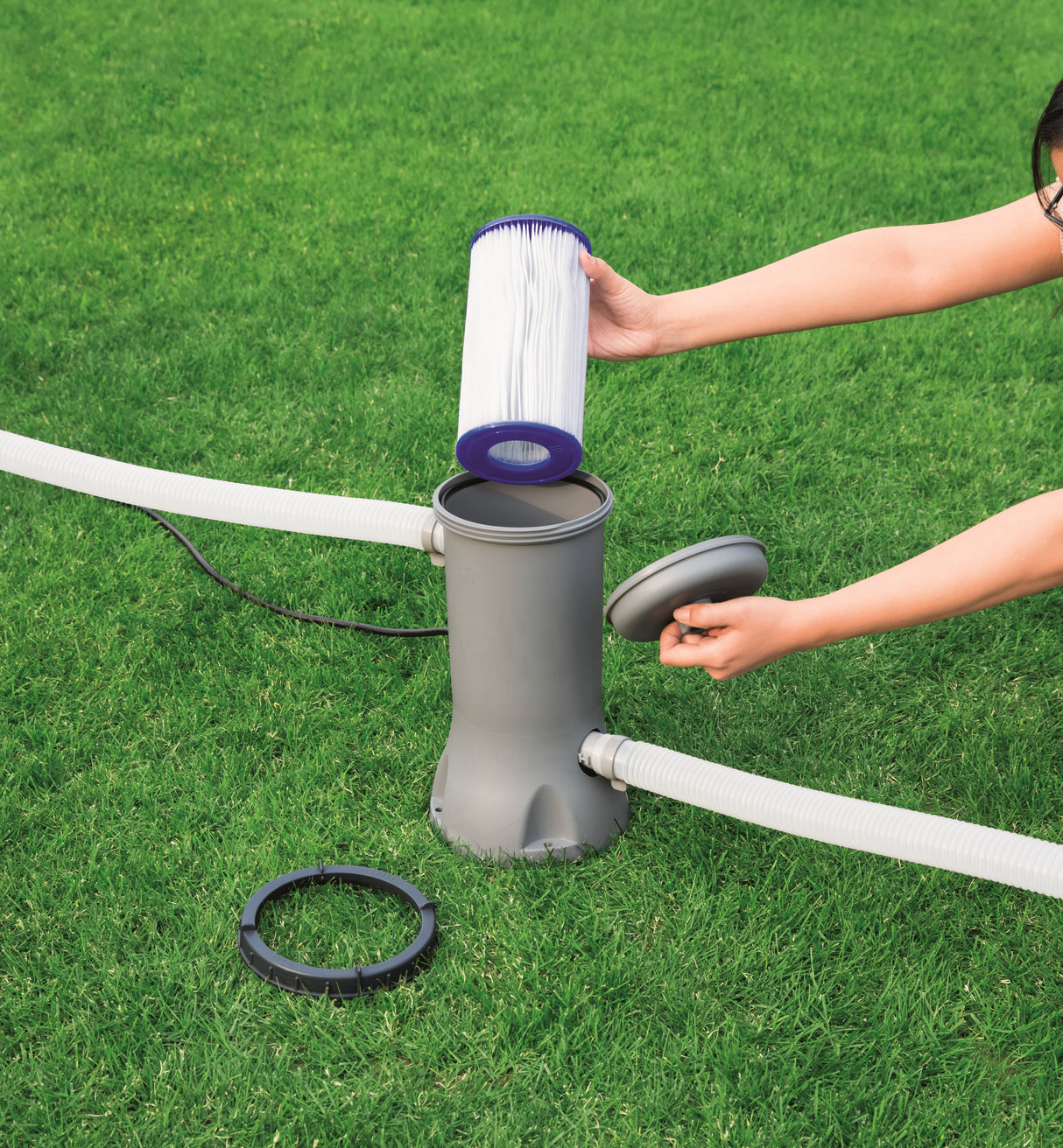 Bestway 58093 - Filtro De Agua Tipo I Para Depuradora De Cartucho 1.249 Litros - Hora Blanco 8 X 8 X 18 Cm